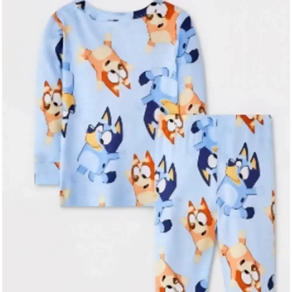 Toddler 4pc Snug Fit Bluey Cotton Pajama Set - Blue 5T
